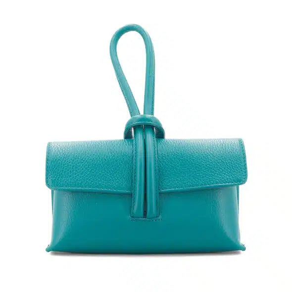 Leather Loop Bag, Turquoise image 0