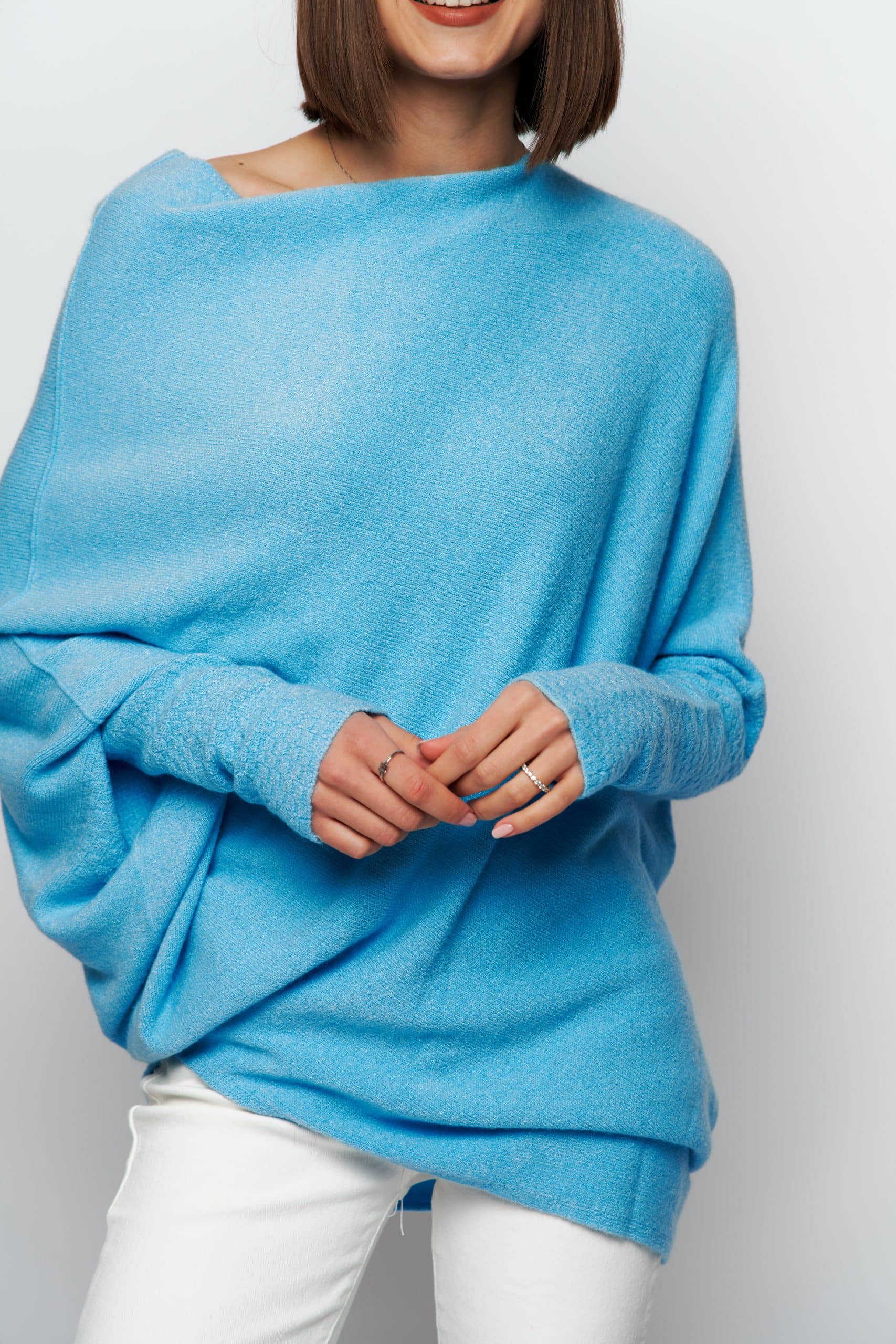 Asymmetric Knit, Powder Blue image 4
