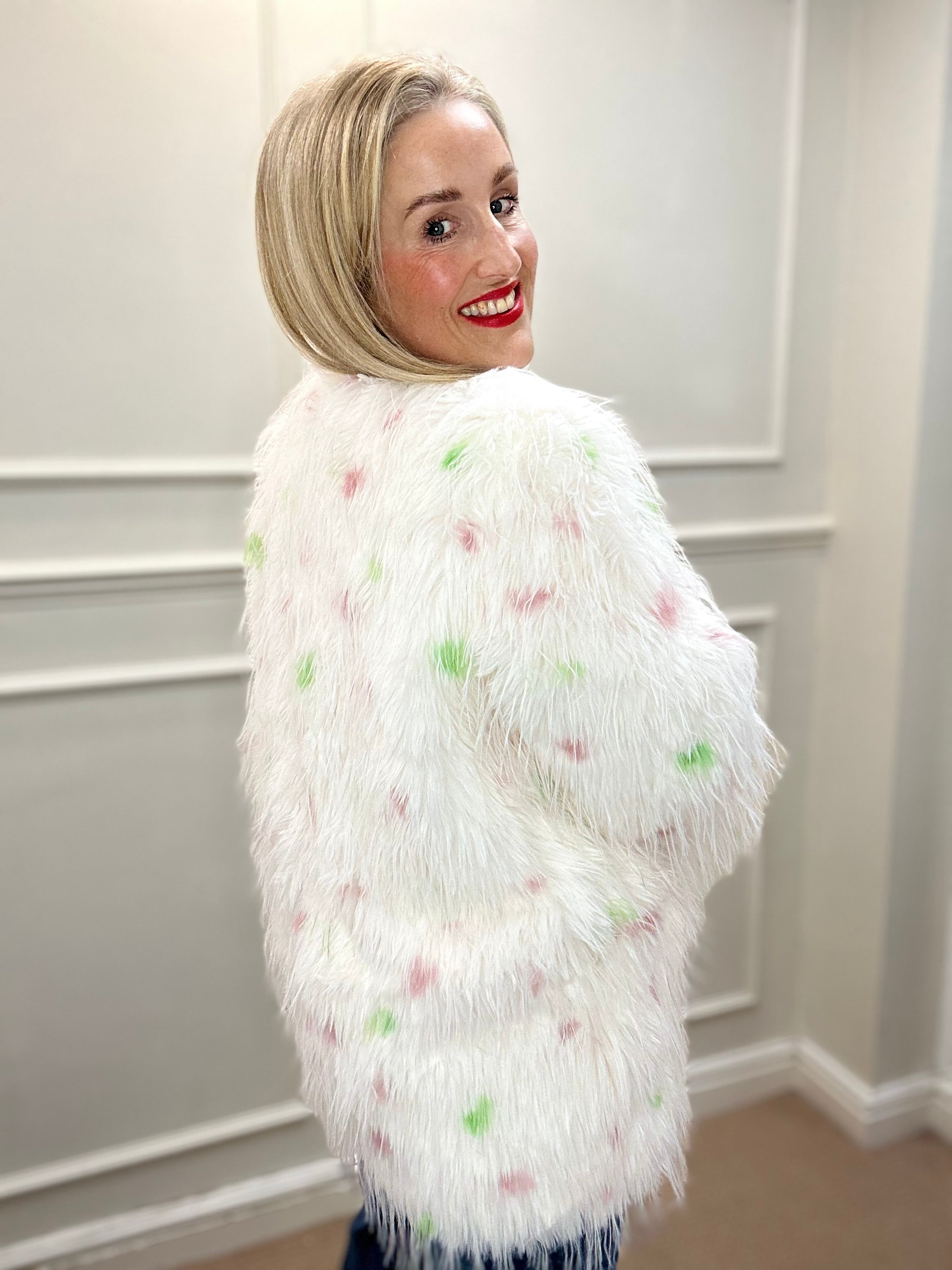 Anya Faux Fur Coat, Multi image 2
