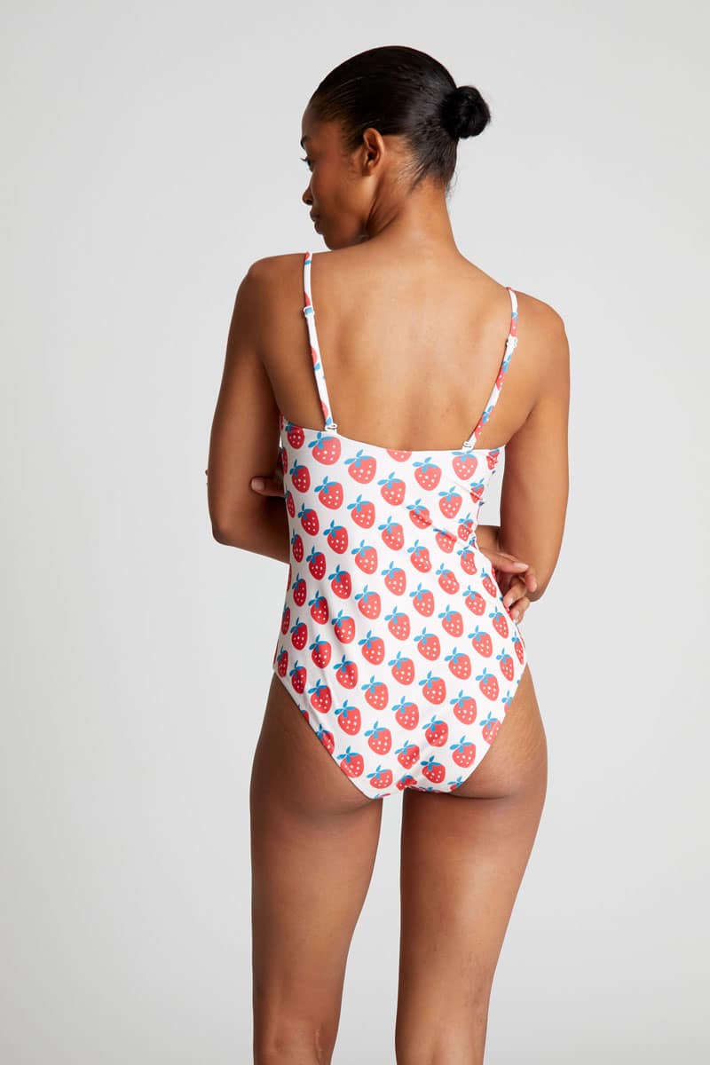 Ariadna Swimsuit, Strawberry print image 1