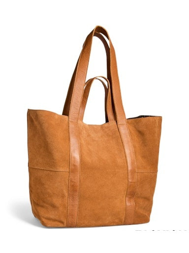 Jasmin Suede Shopper Bag, Cognac image 0