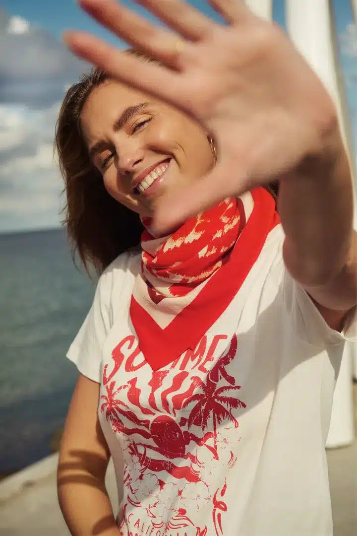 Khloe Scarf, Poinciana Water Blooms image 0