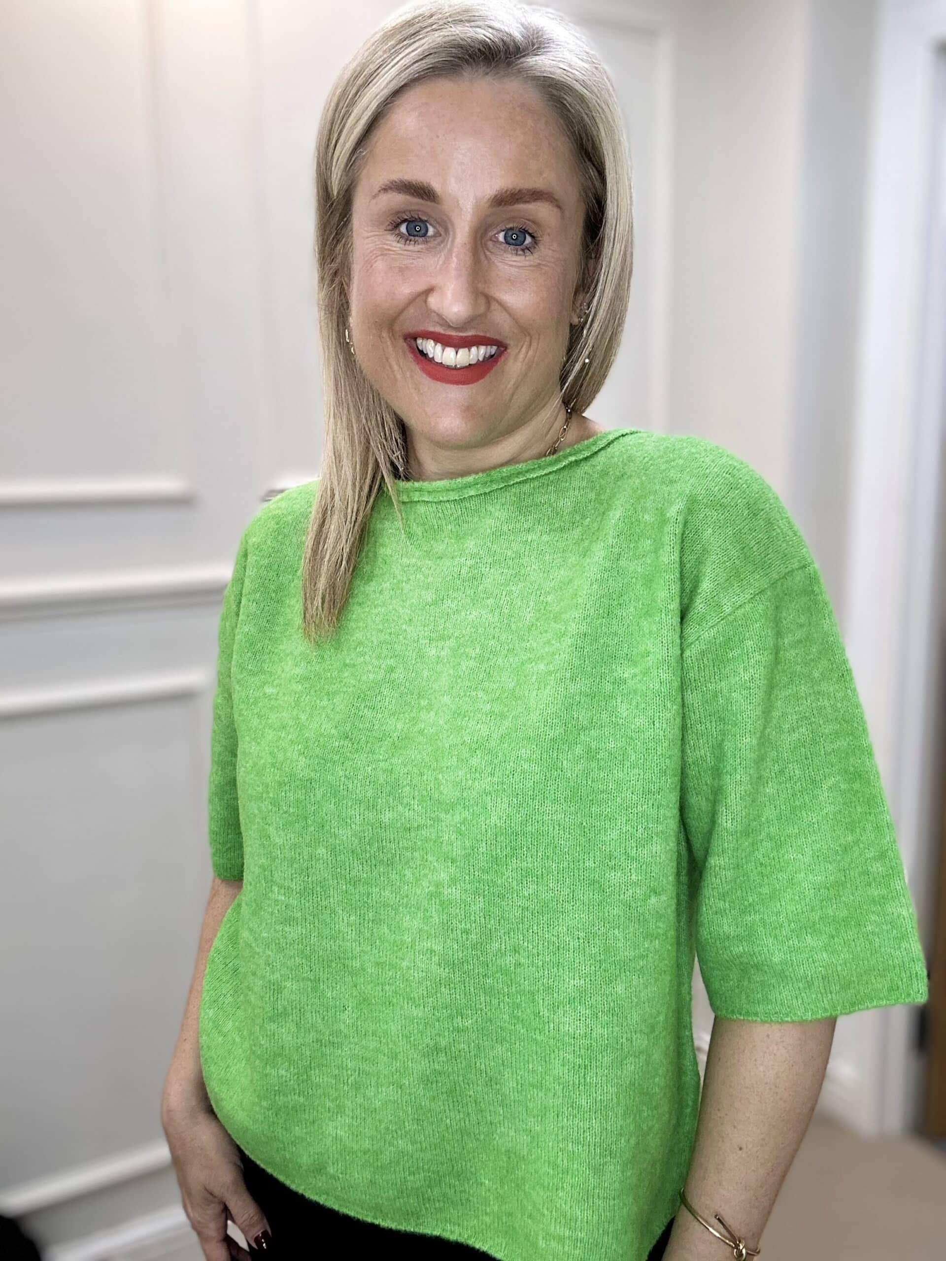 Riette Pleat Pullover, Poison Green image 0