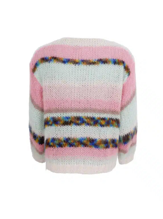 Minty Striped Jumper, Minty Rose image 2
