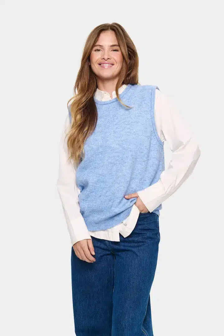 Zanett  Short Vest, Hydrangea Melange image 0
