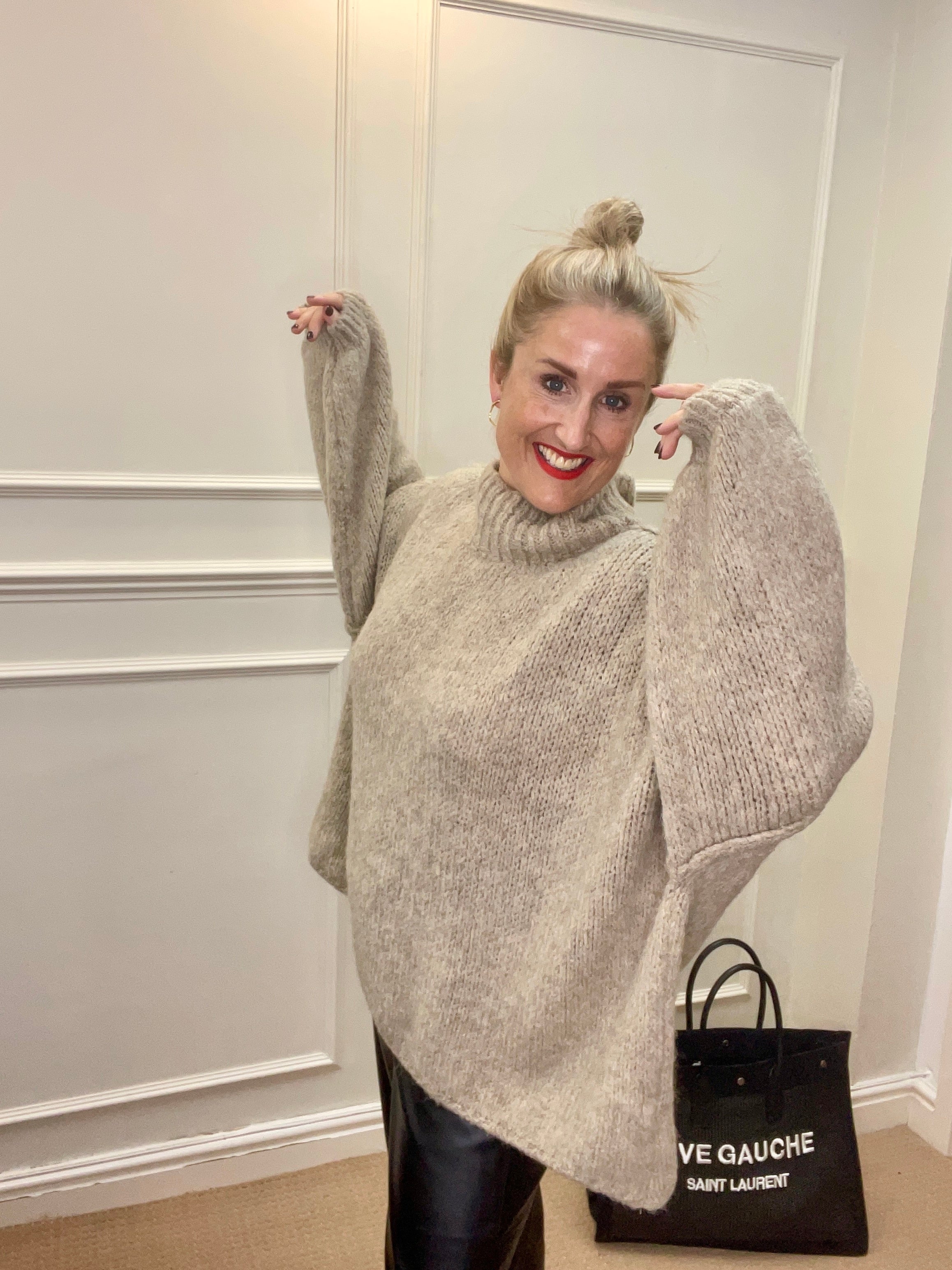Biba Oversized Knit, Oatmeal image 0