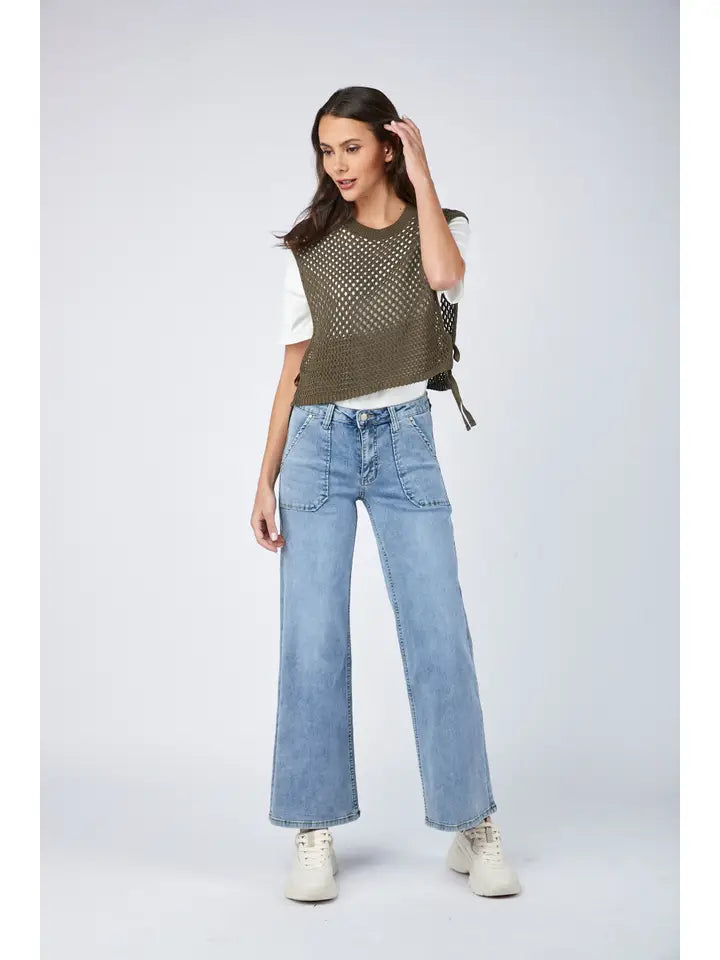 Rowan Jean - Wide Leg, Pale Wash image 1