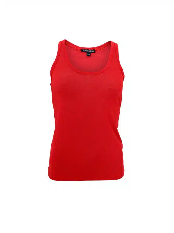 Faye Lurex Vest Top, Red image 1
