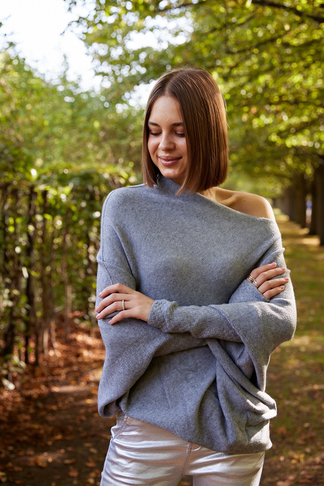 Asymmetric Knit, Grey image 3