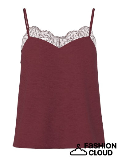 Tiffany Strap Lace Top, Tawny Port image 4