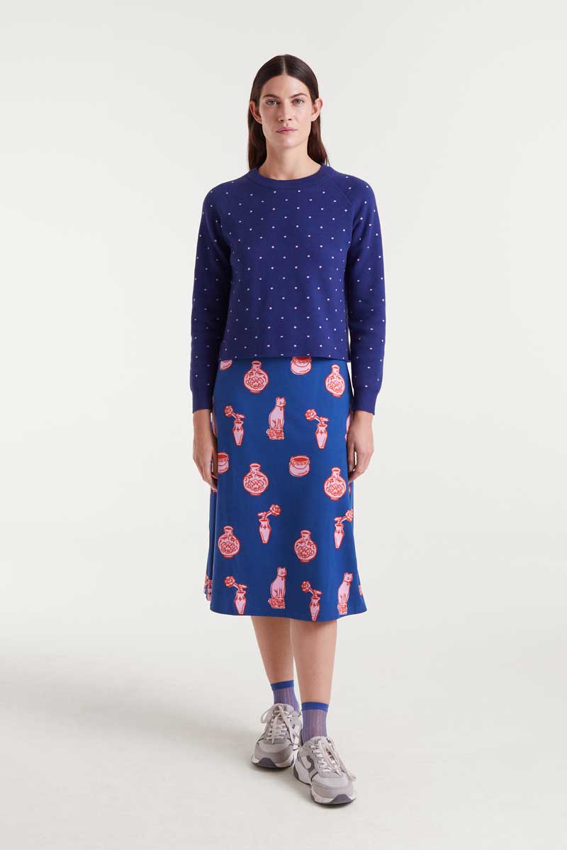 Camila Jumper, Blue & Pink Mini-Dots image 3