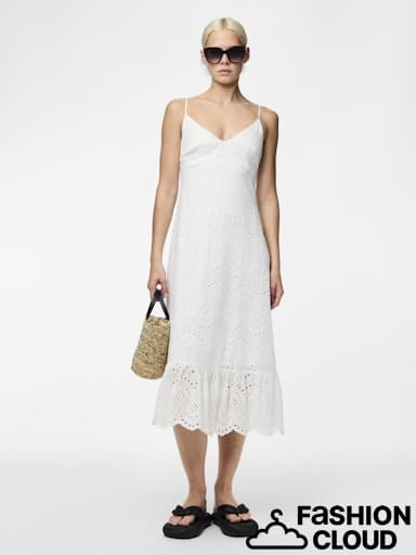 Vilde Strap Dress, Bright White image 3