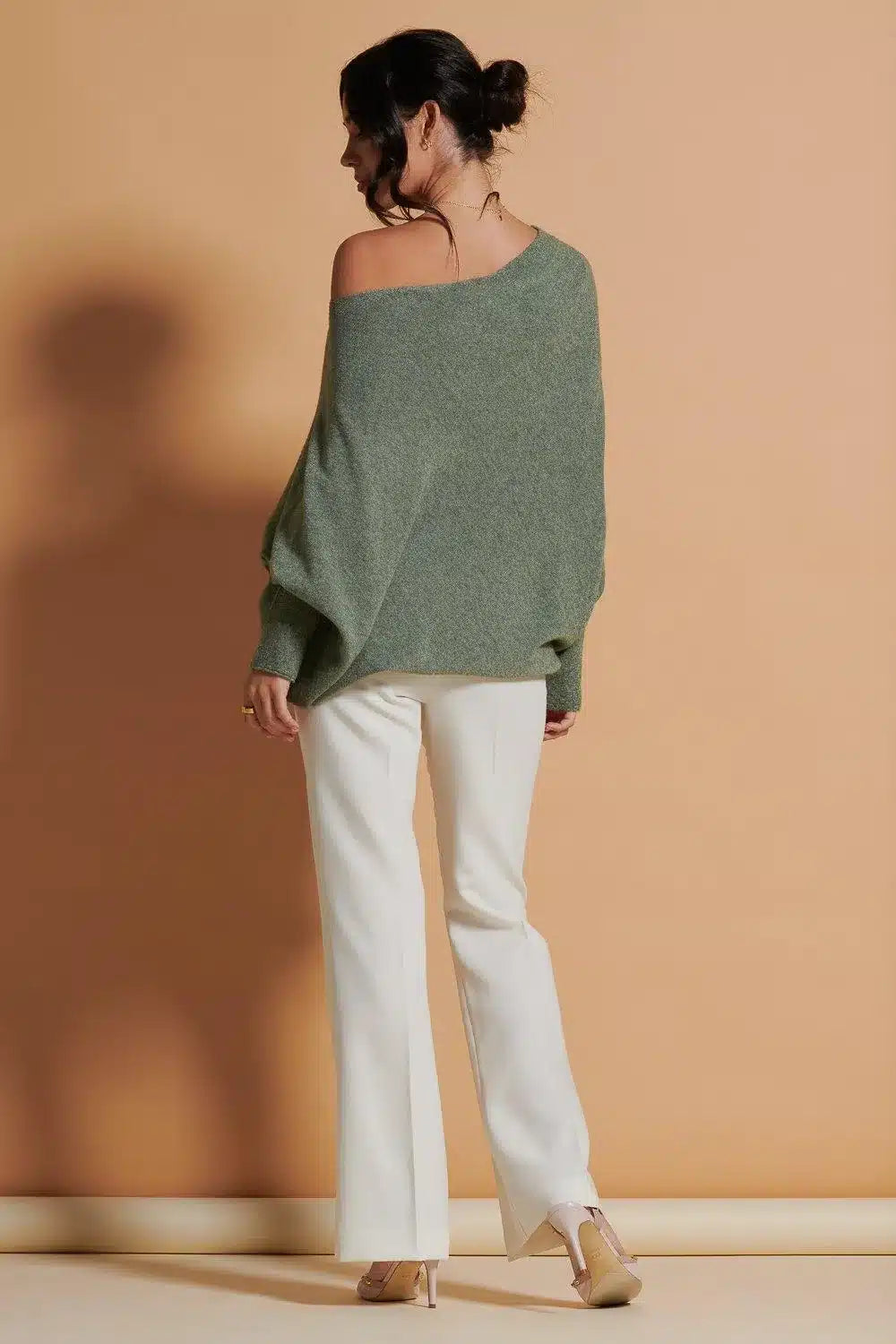 Asymmetric Knit, Moss Green image 4