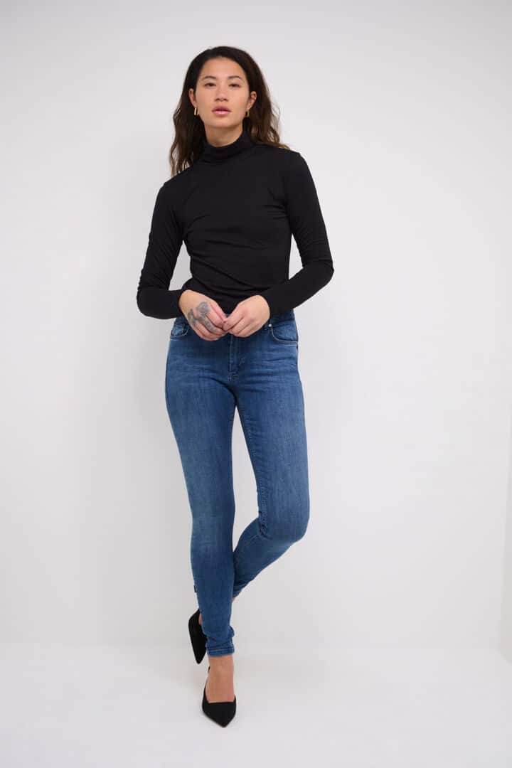 Rollneck Top, Black image 2