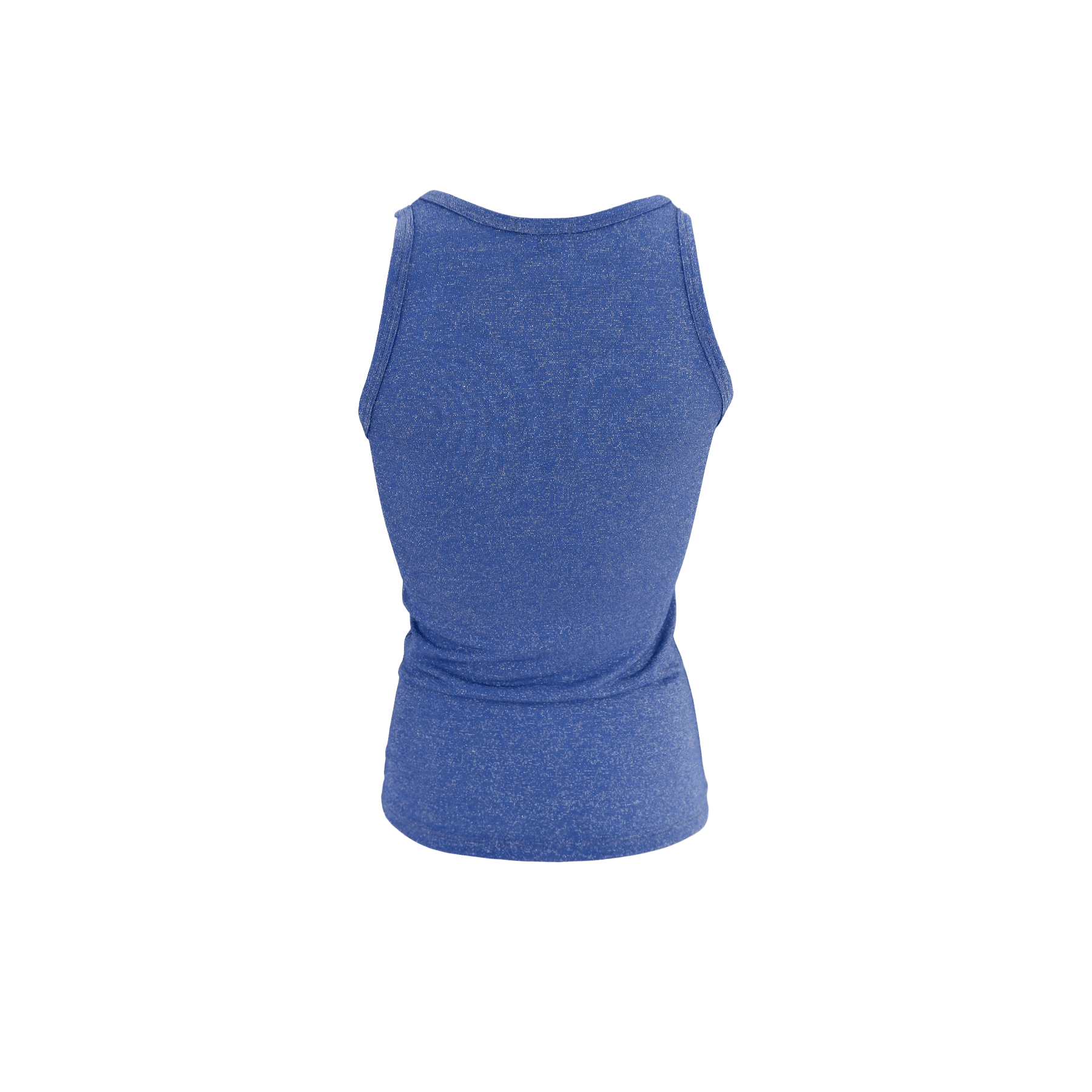 Faye Lurex Vest Top, Sky Blue colour image 2