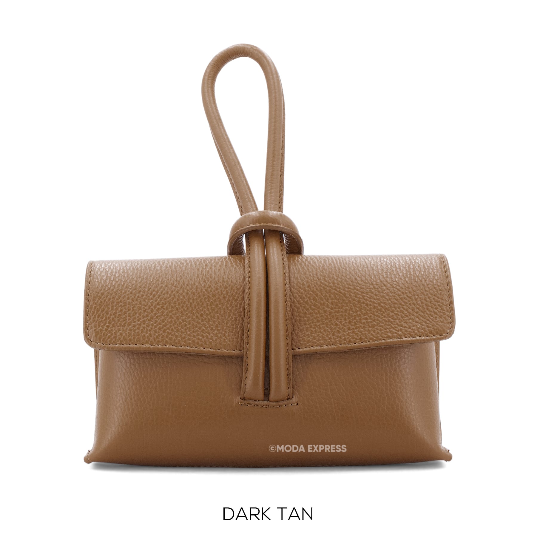 Leather Loop Bag, Tan image 1