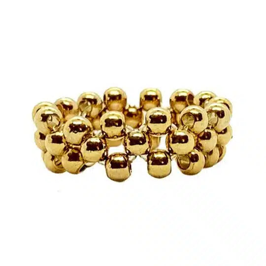 Gold Slim Mesh Ring image 0