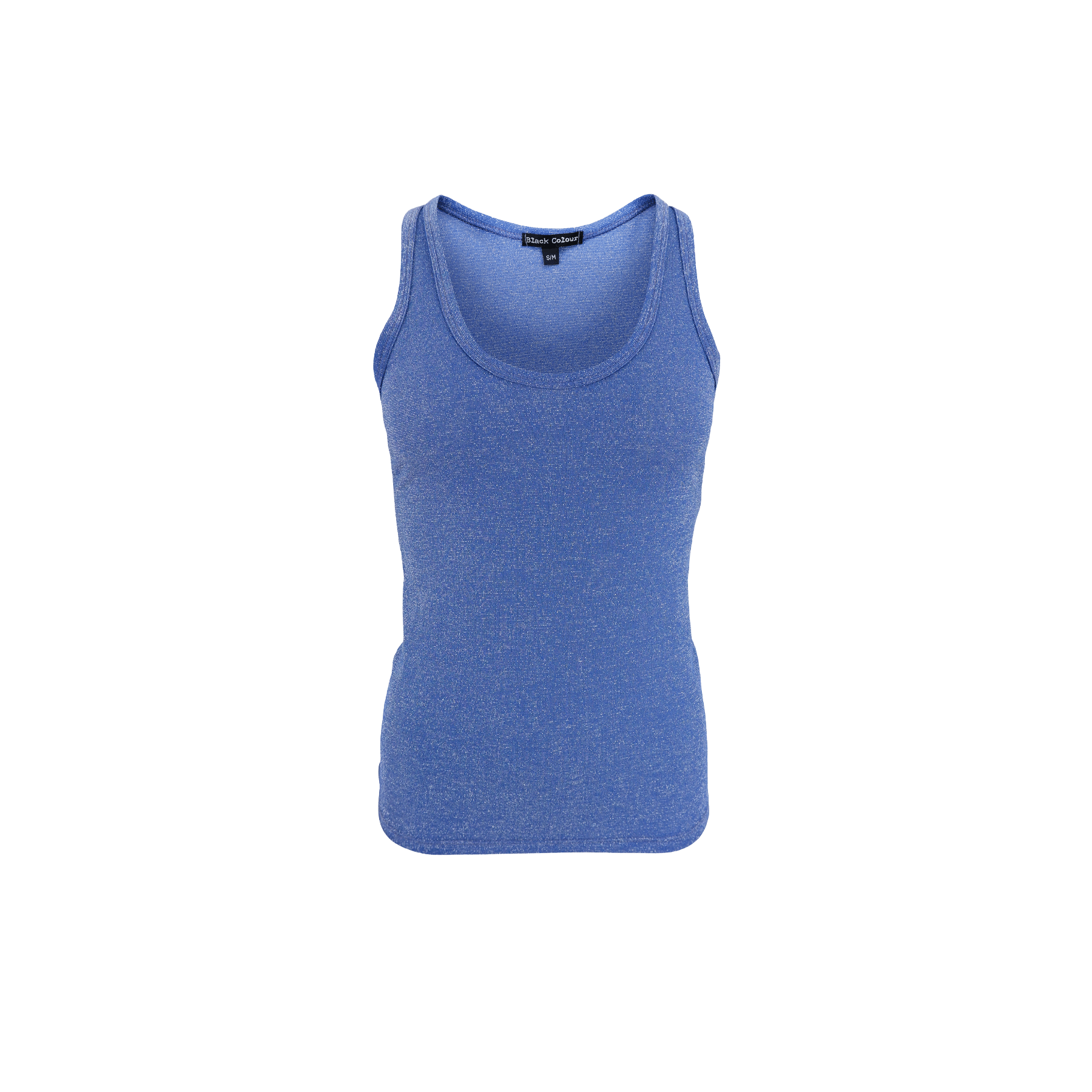 Faye Lurex Vest Top, Sky Blue colour image 1