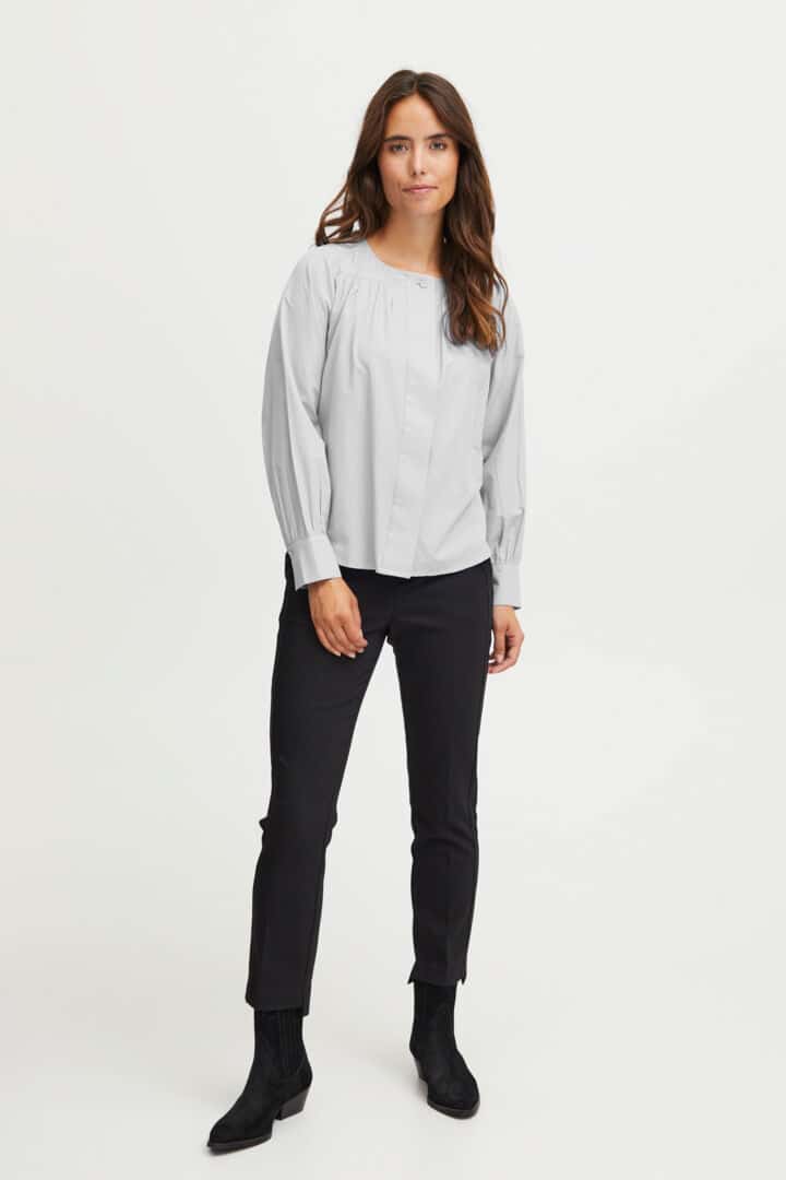 Hali Long Sleeved Blouse, Blanc de Blanc image 3