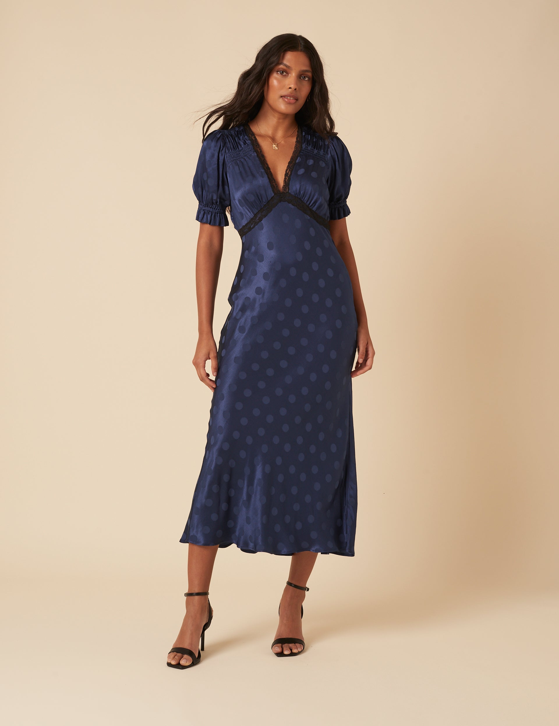 Angela Midi Dress, Midnight Blue image 1