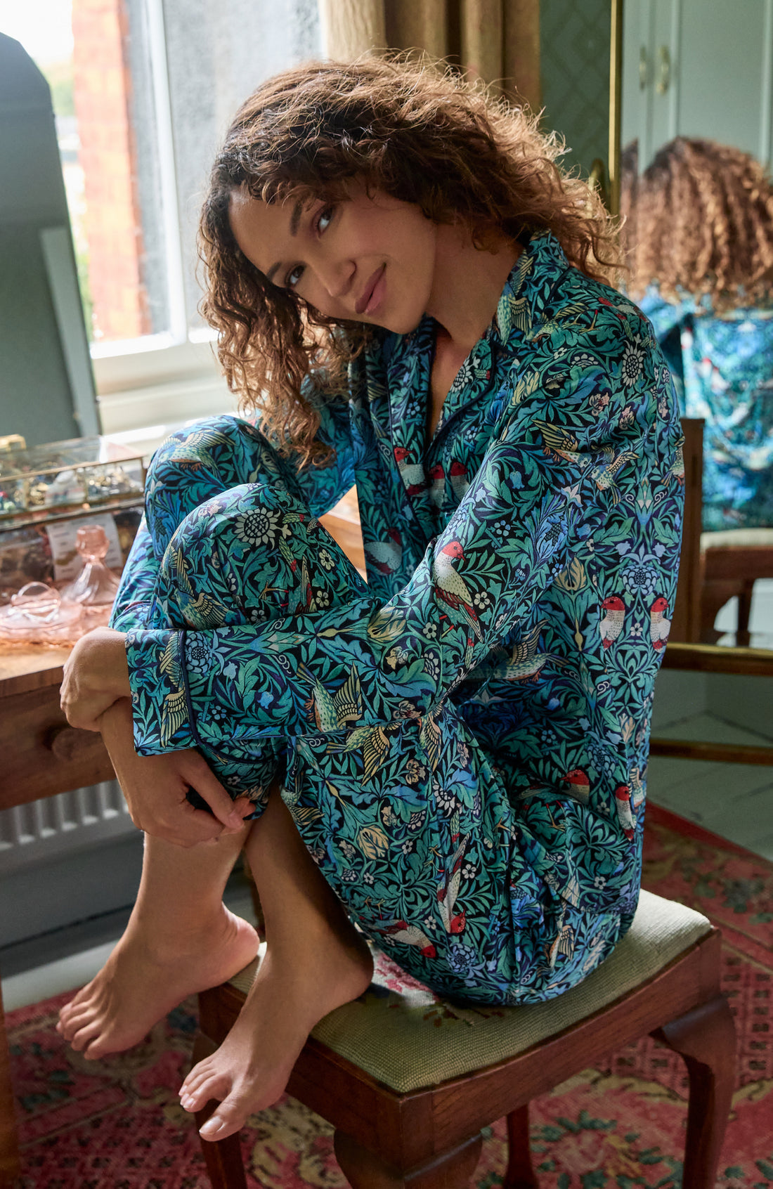 Maggie Satin Pyjamas, William Morris print image 0