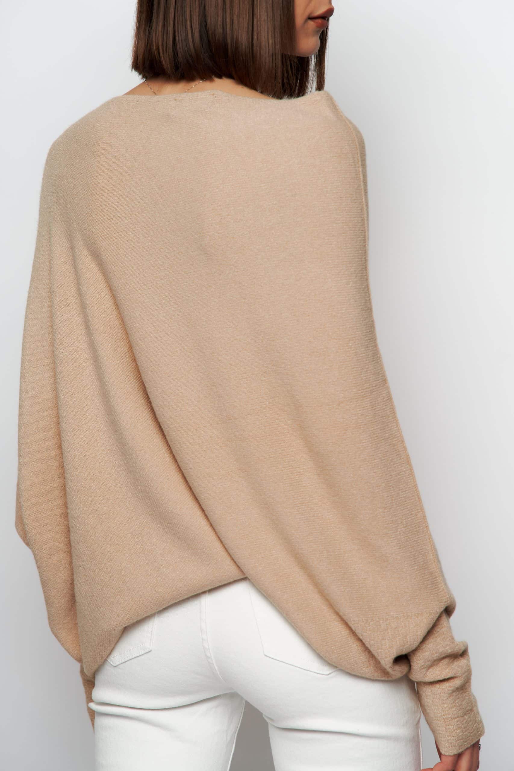 Asymmetric Knit, Beige image 2