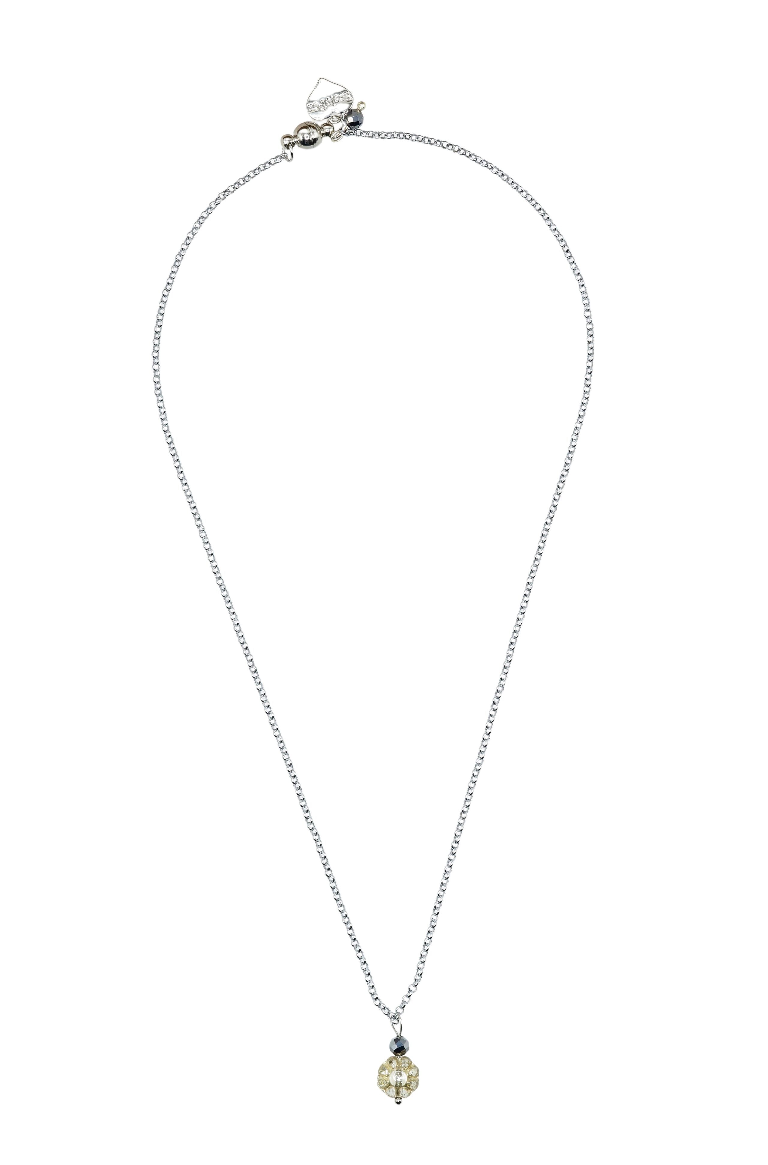 Silver Hematite Belle Chain Necklace image 0