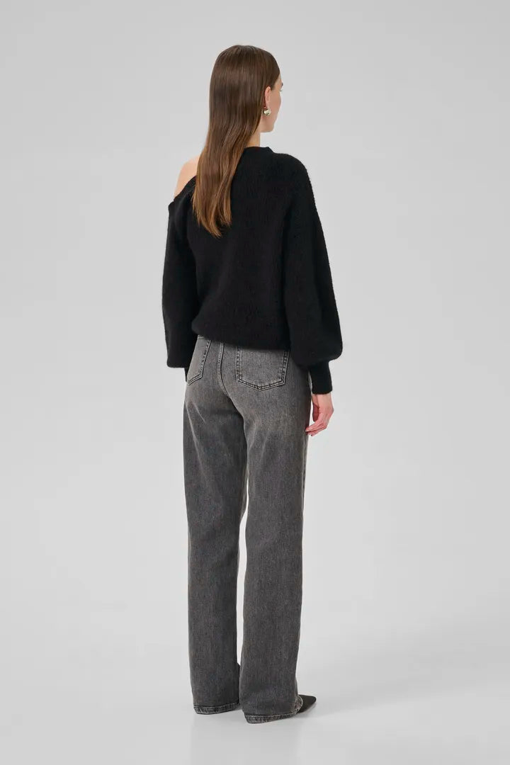 Siva Off-Shoulder Knit, Black image 3