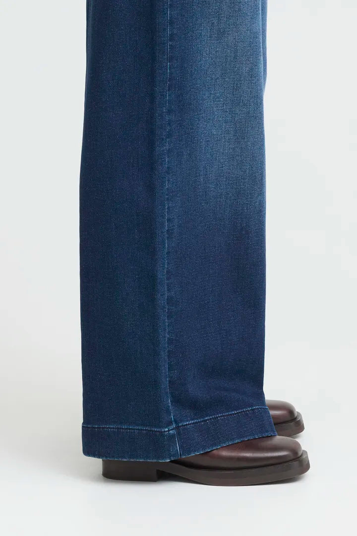 Raven High-Waisted Trouser, Dark Blue Denim image 4