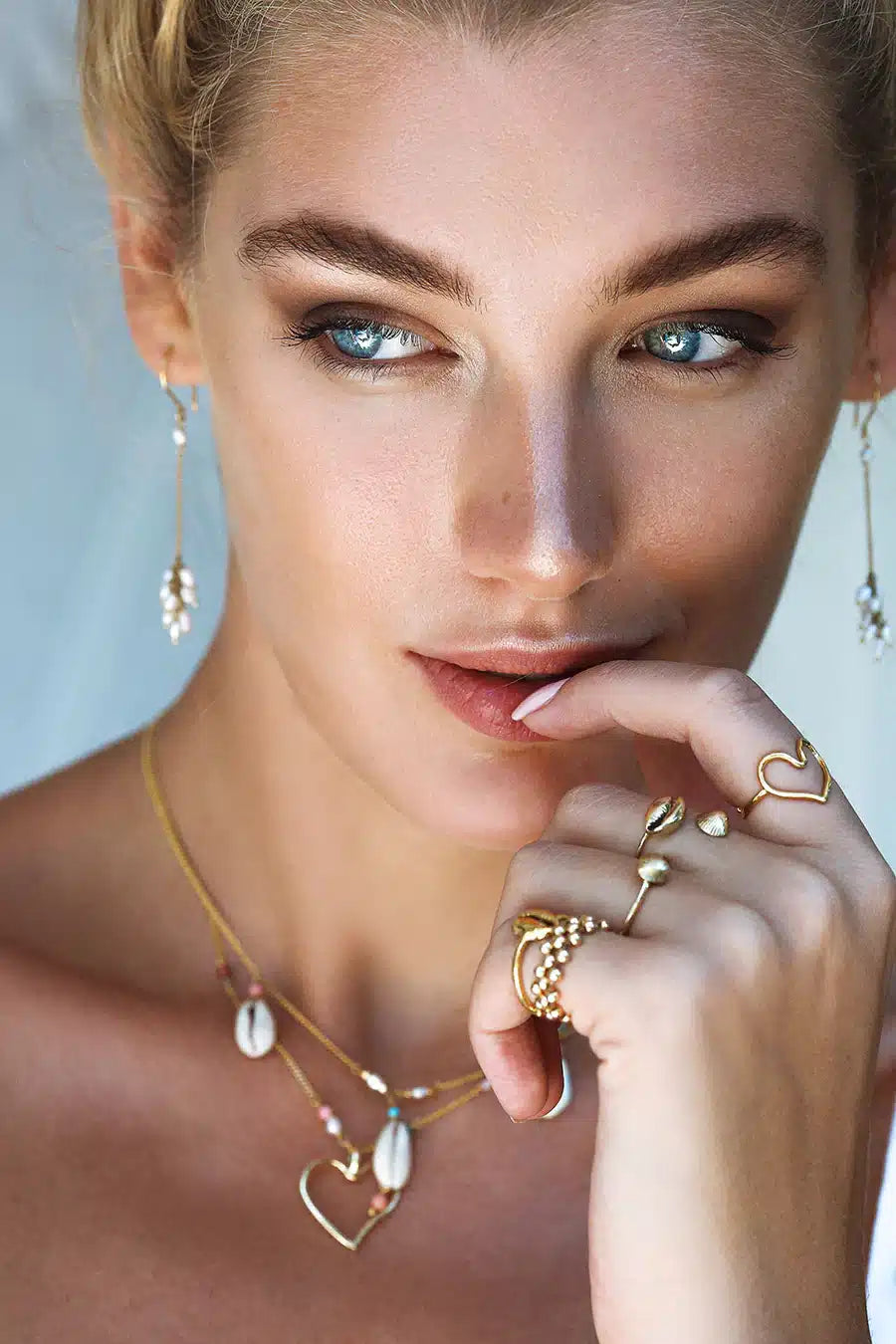 Gold Slim Mesh Ring image 2