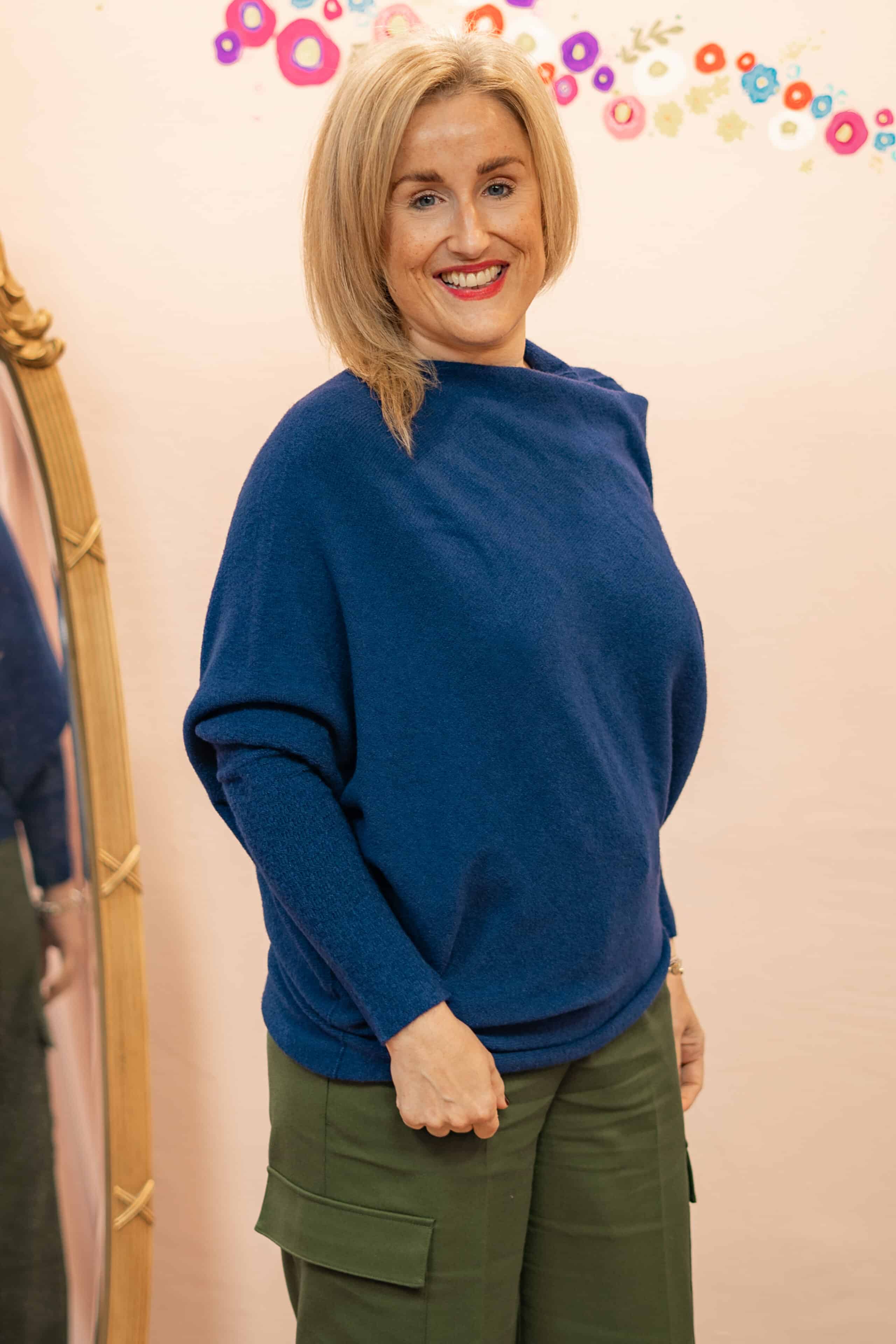Asymmetric Knit, Sapphire Blue image 0