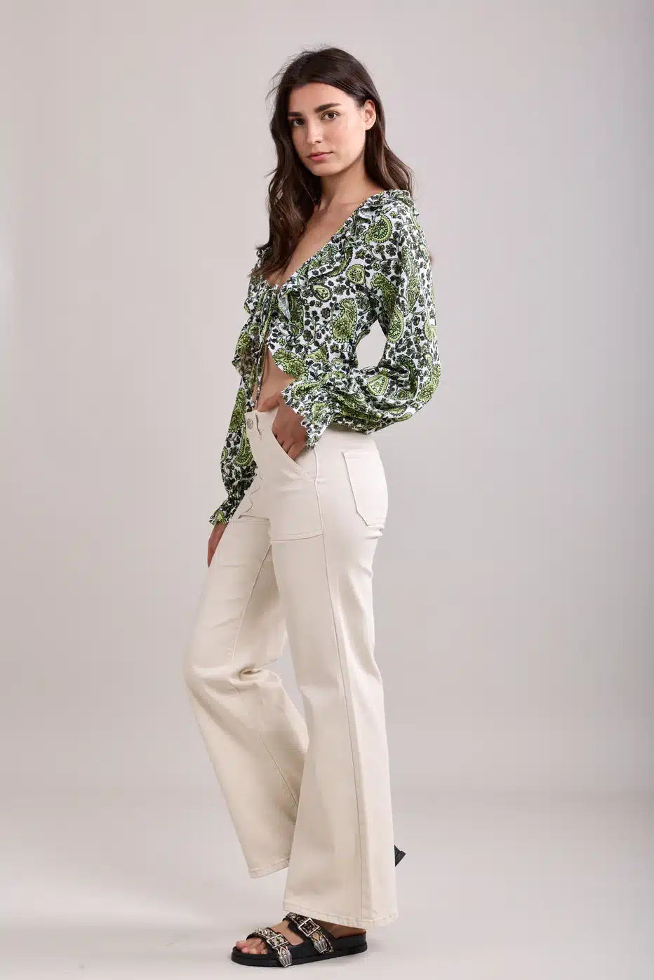 Rowan Jean - Wide Leg, Biscuit image 2