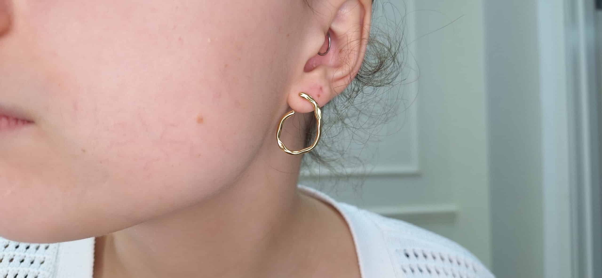 Gold-plated Wrought Earrings image 2