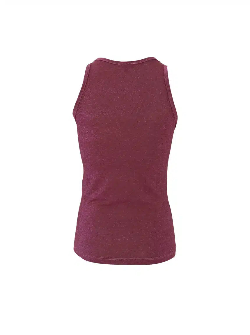 Faye Lurex Vest Top, Rosebud colour image 2