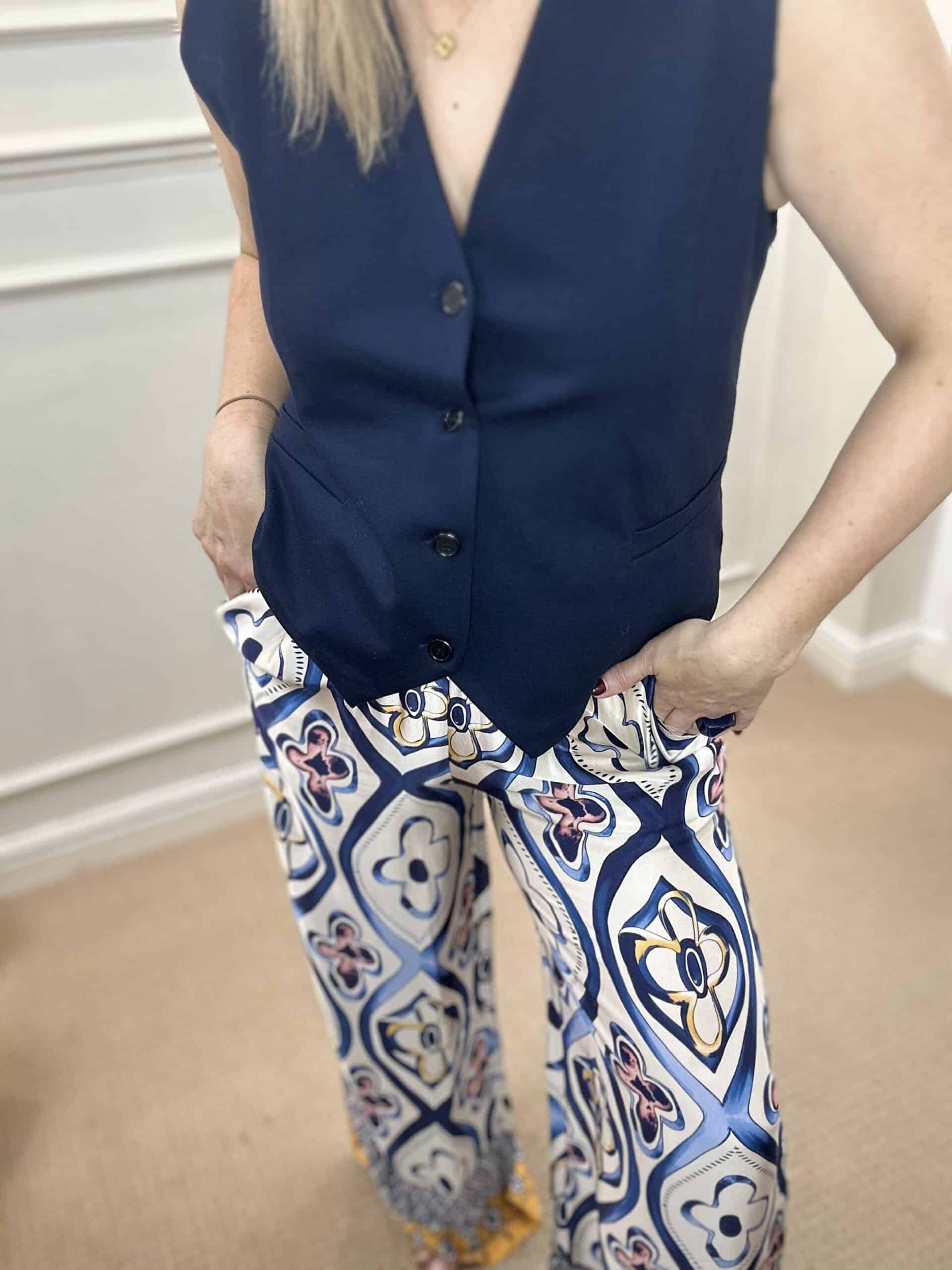 Dainsy Trouser, Floral Blue print image 1