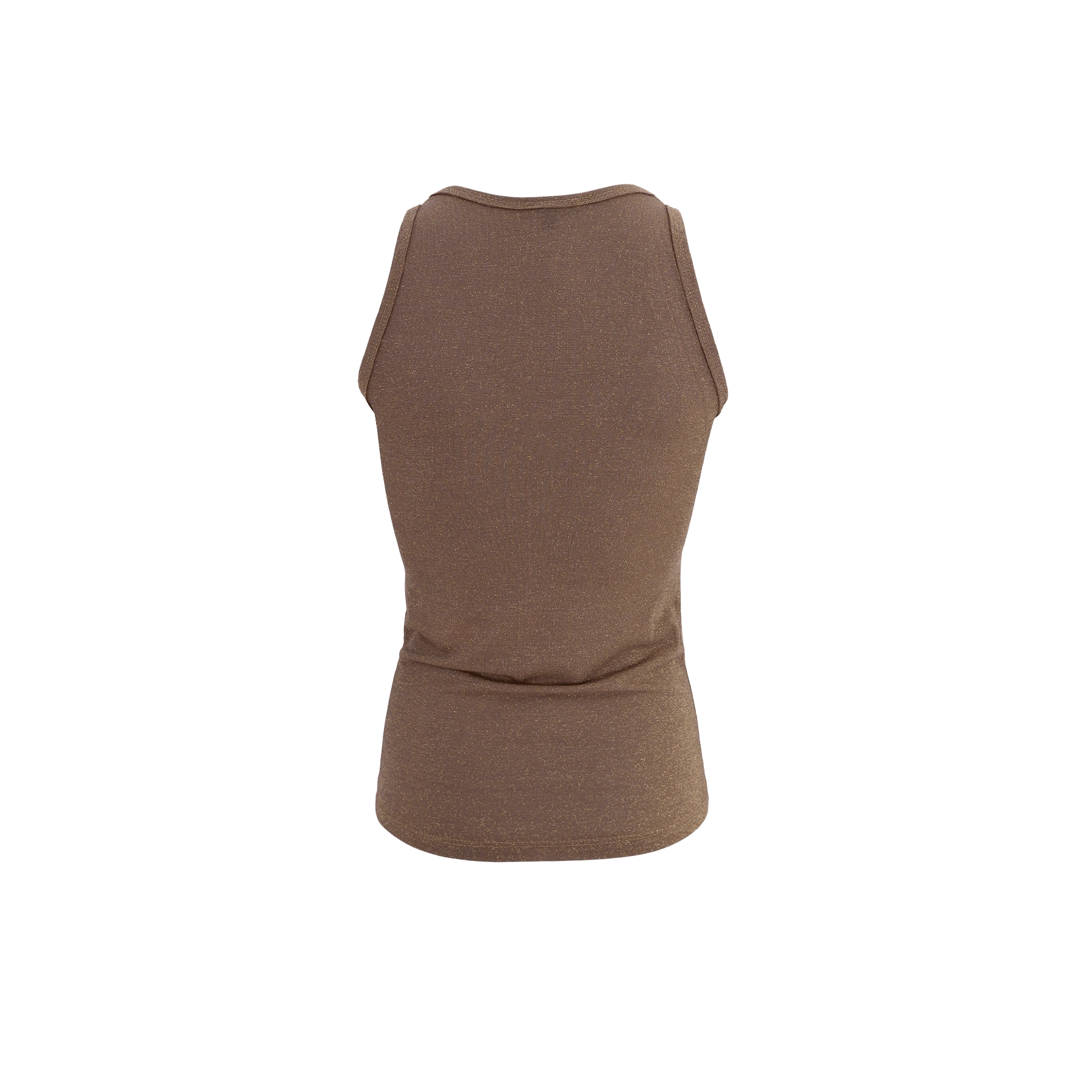 Faye Lurex Vest Top, Golden Sand colour image 2