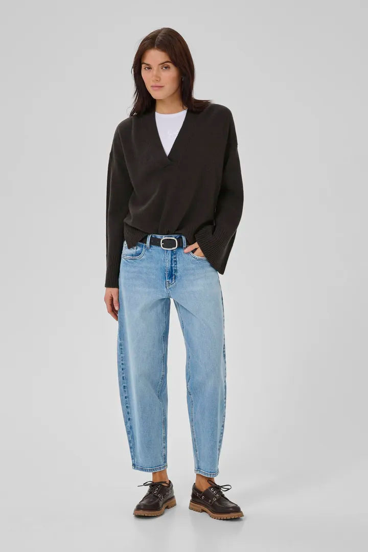 Huxi V-Neck Pullover, Espresso image 2
