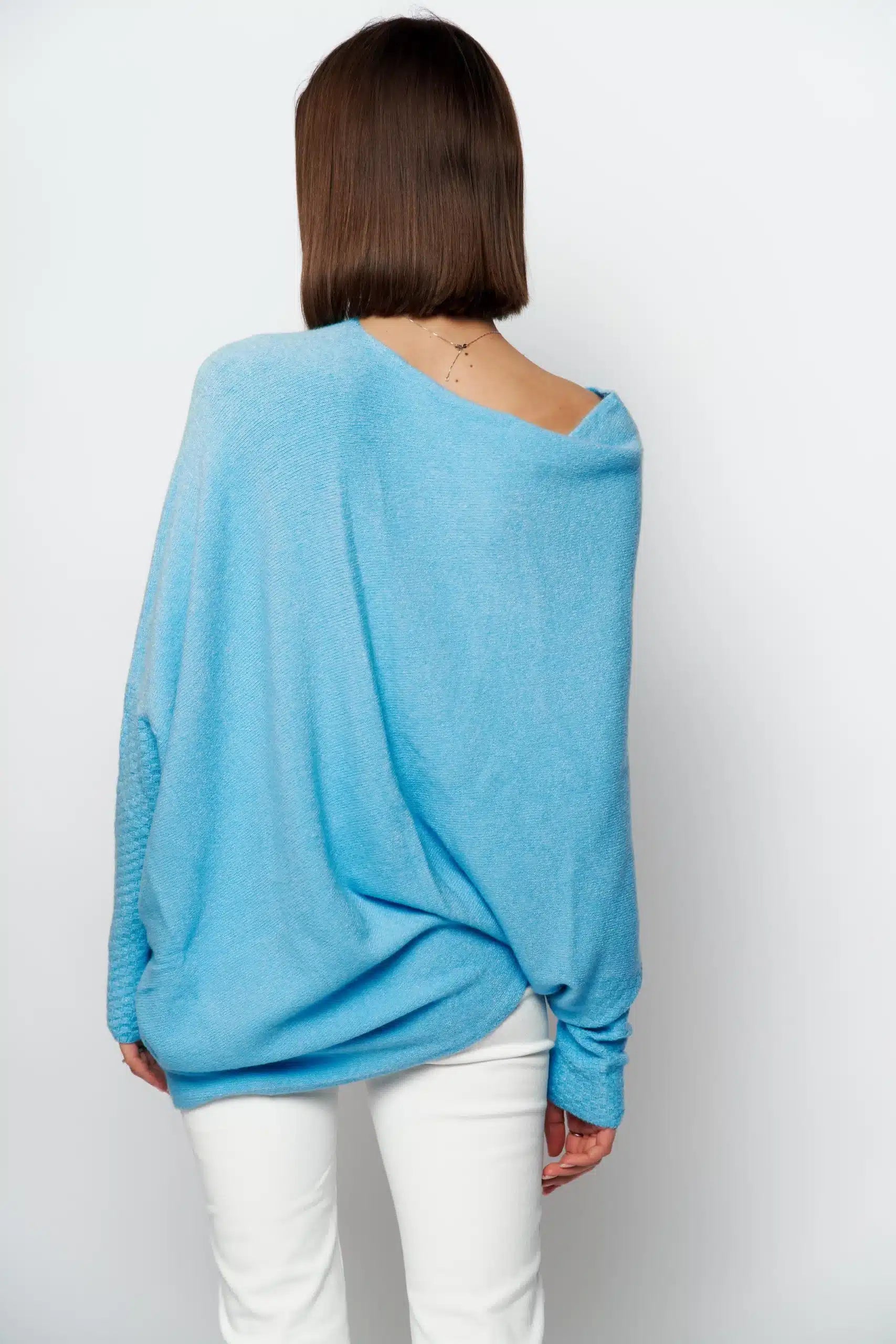 Asymmetric Knit, Turquoise image 3