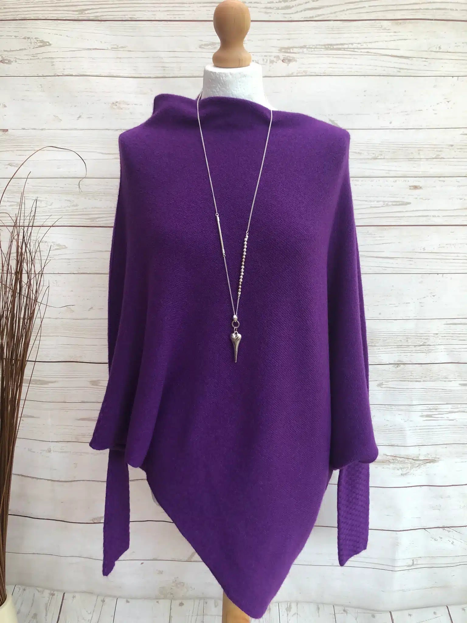 Asymmetric Knit, Purple image 1