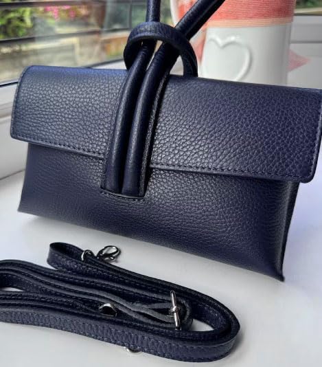 Leather Loop Bag, Navy image 1