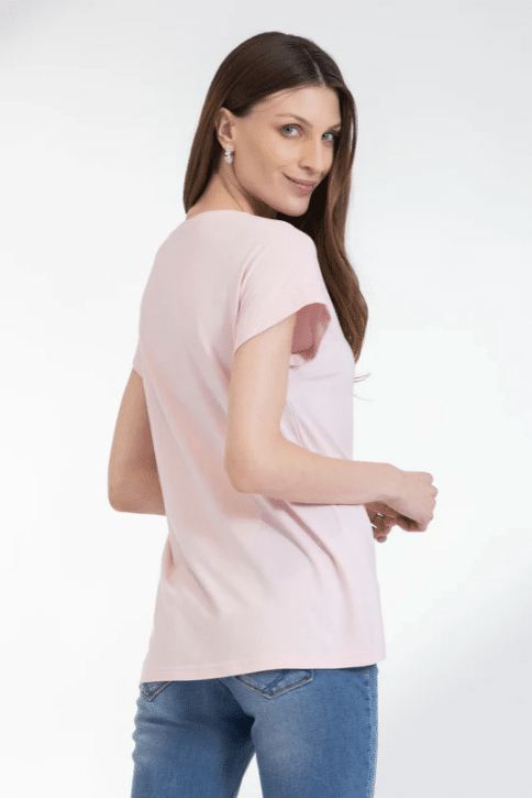 Capped T Shirt, Pink Lady image 4