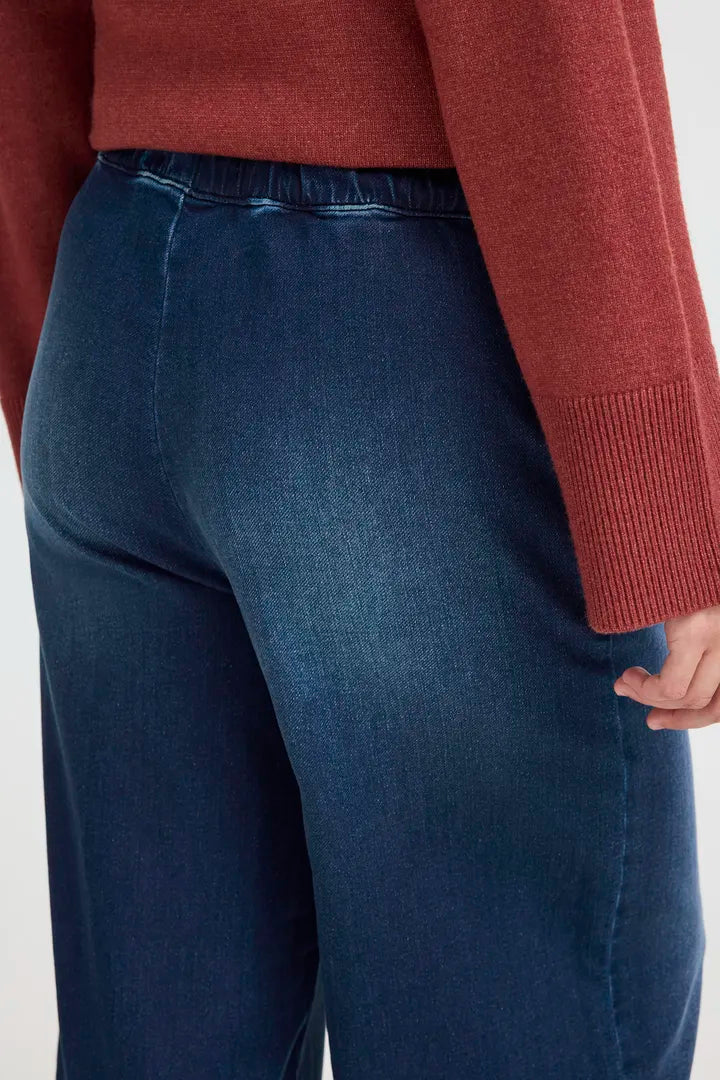 Raven High-Waisted Trouser, Dark Blue Denim image 3