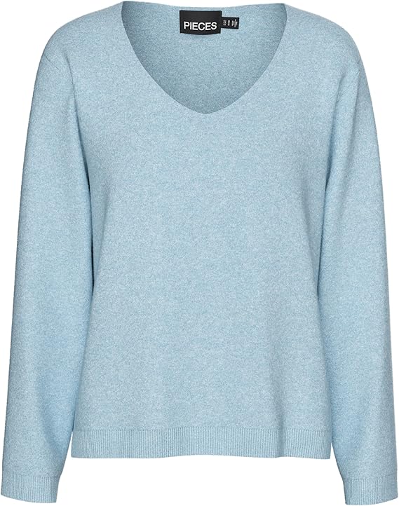 Bree O-Neck Jumper, Cashmere Blue Melange image 3