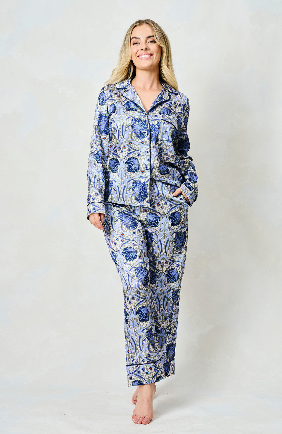 Izzy Satin Pyjamas, William Morris print image 2
