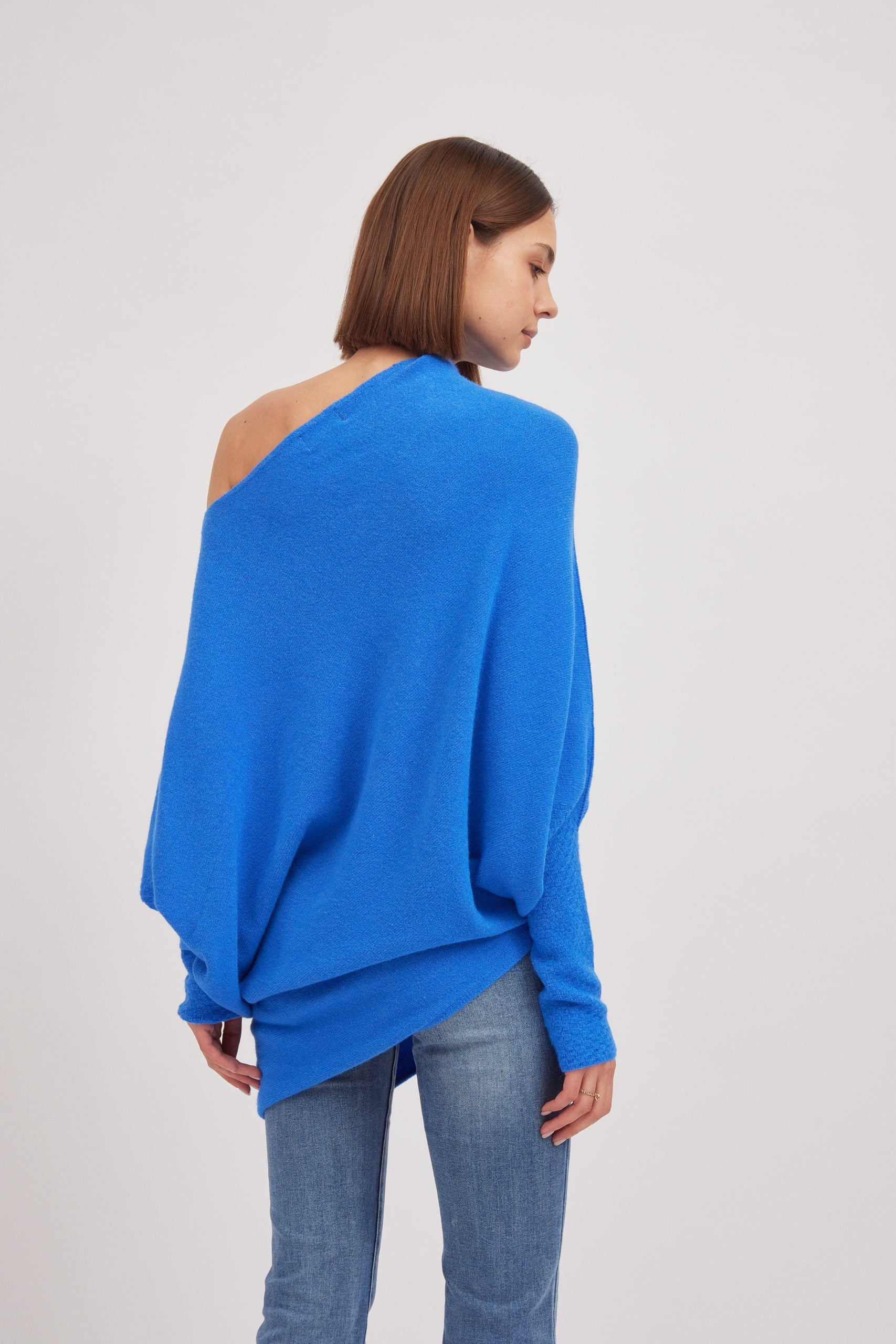 Asymmetric Knit, Sapphire Blue image 3