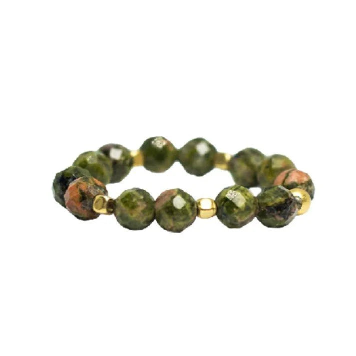 Stone Dot Ring, Unakite image 0