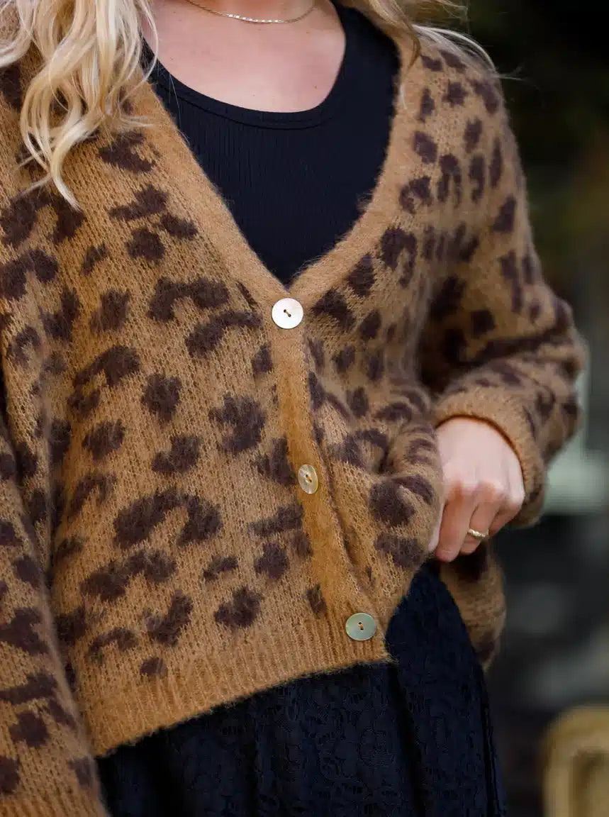 Minnie Leo Cardigan, Camel image 1