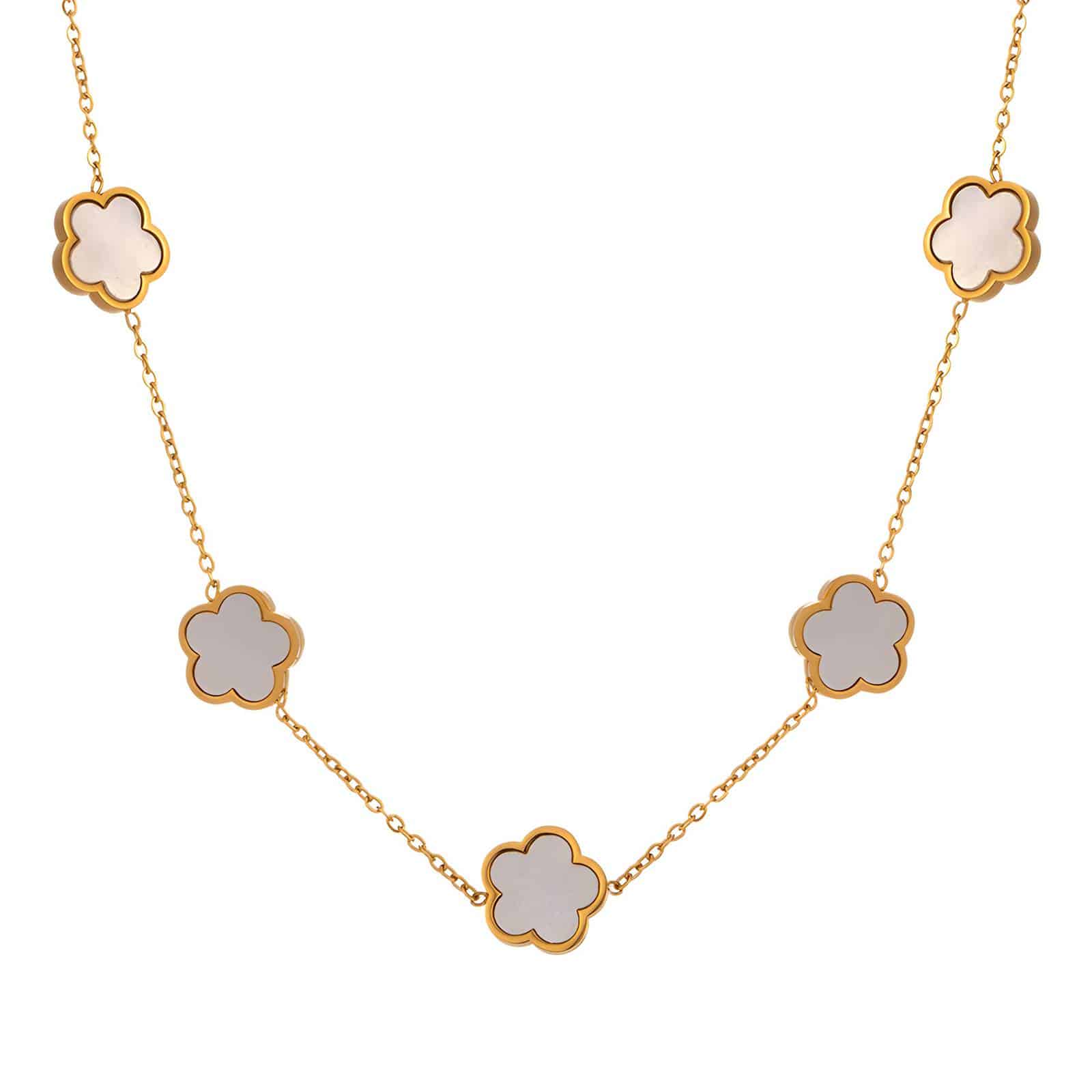 Gold-Plated Clover Meadow Necklace image 0