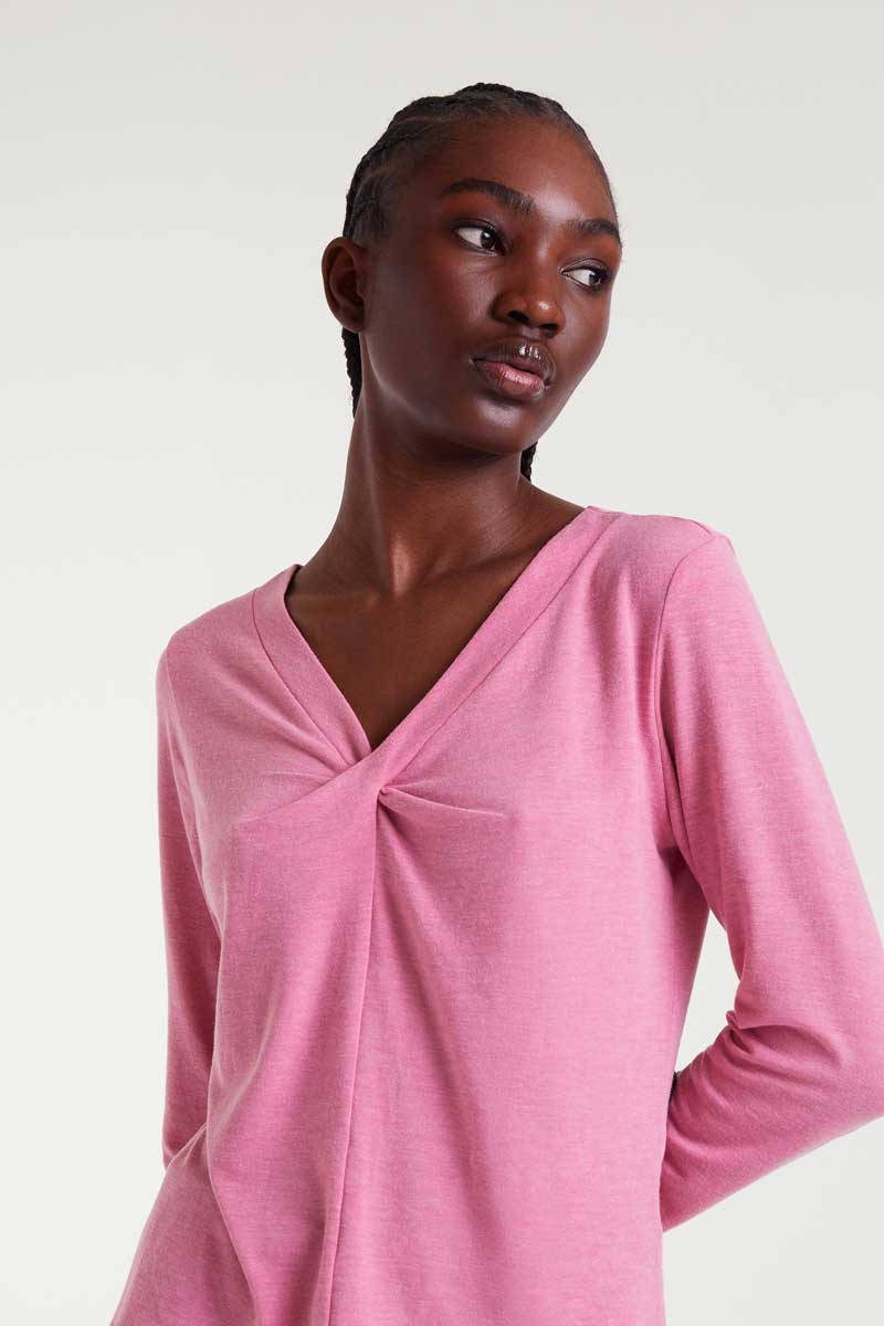 Amalia Long Sleeve Top, Pink image 2