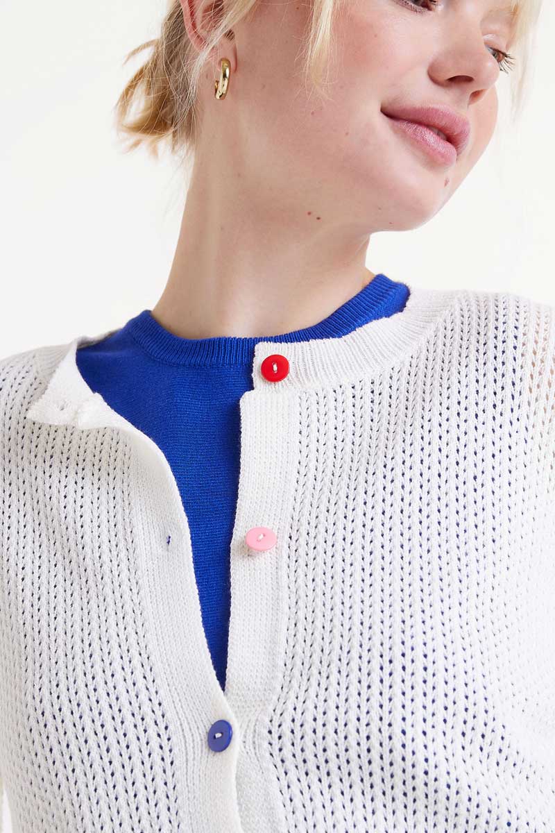 Vera Cardigan, Ecru image 1